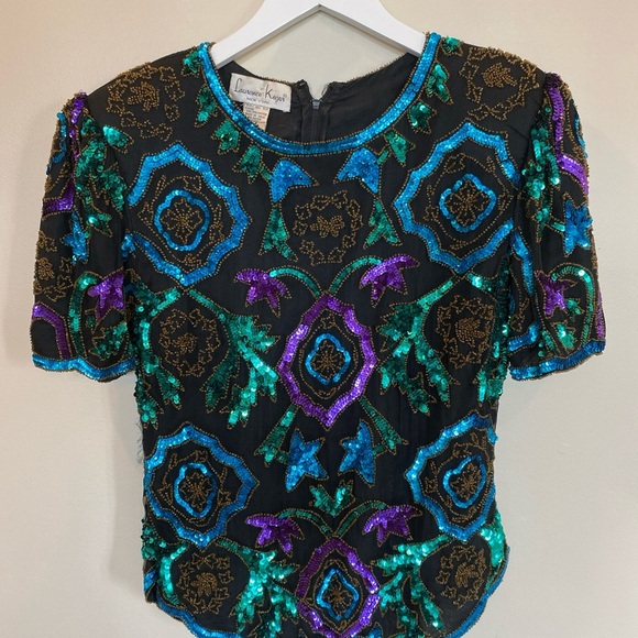 Laurence Kazar Tops - Women’s Vintage Laurence Kazar Top Beaded Medium
